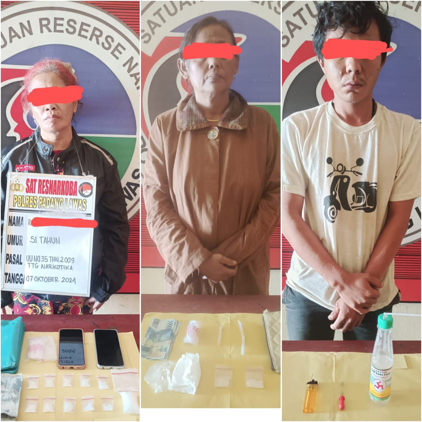 Grebek Sarang Narkoba di Huristak, Dua Wanita dan Satu Pria Ditangkap Satresnarkoba Polres Palas