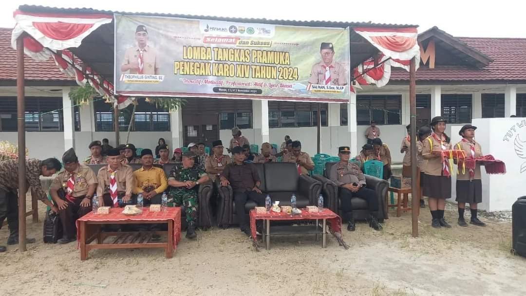 Pembukaan Lomba Tangkas Pramuka Penegak Karo XIV Tahun 2024 di SMKNI Merek