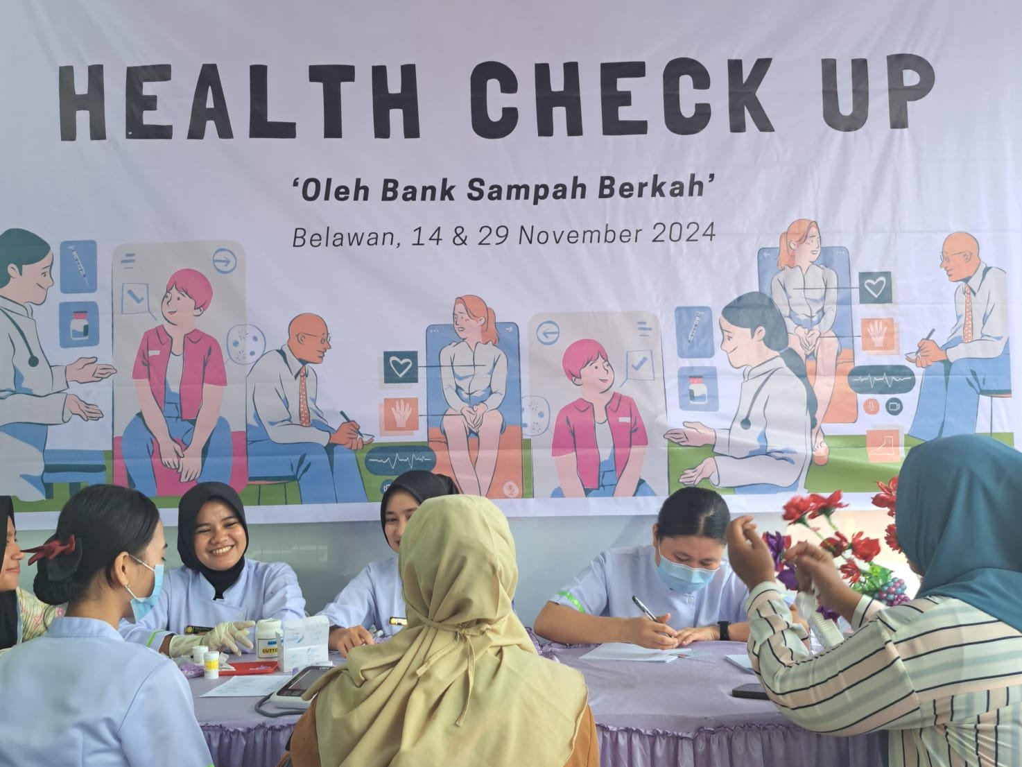 Bank Sampah Berkah Gelar Pemeriksaan Kesehatan Gratis