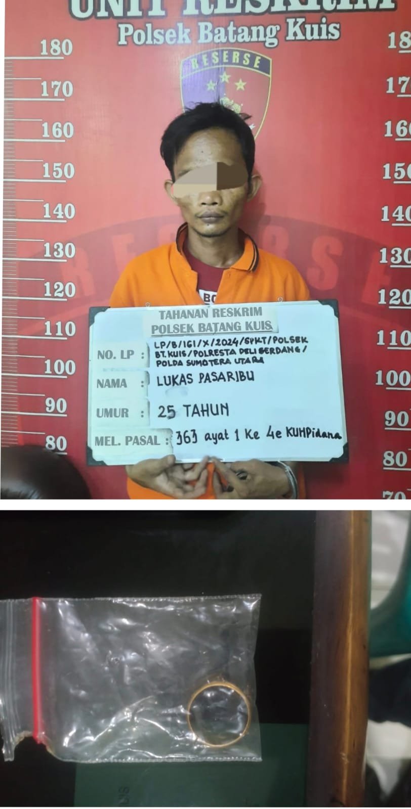 Mencuri Berkali-kali Modus Pakai Jasa Anak Kecil, Lukas Pasaribu Akhirnya Gol