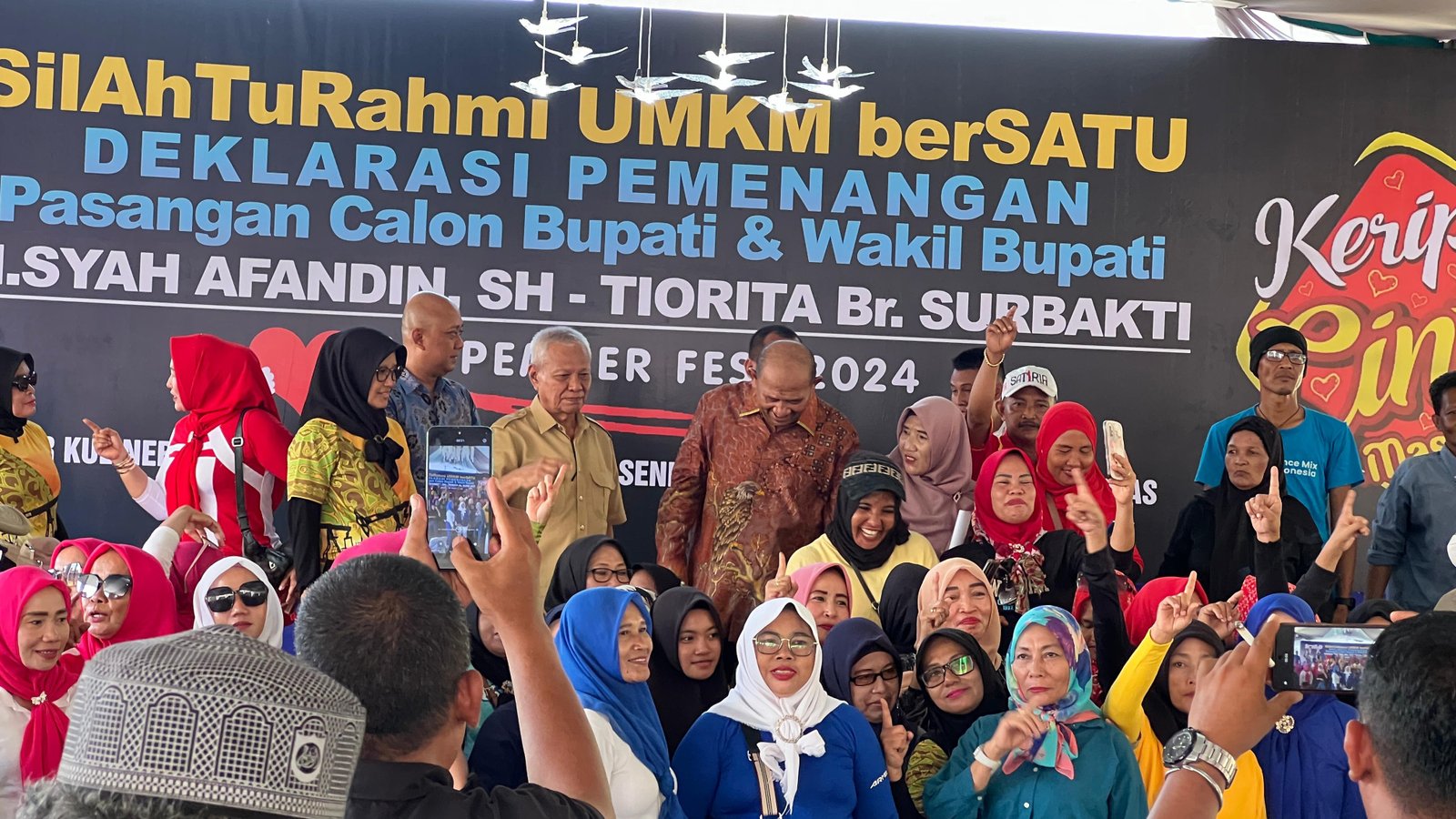 UMKM Kabupaten Langkat Bersatu, Deklarasi Pemenangan Satria di Keripik Cinta