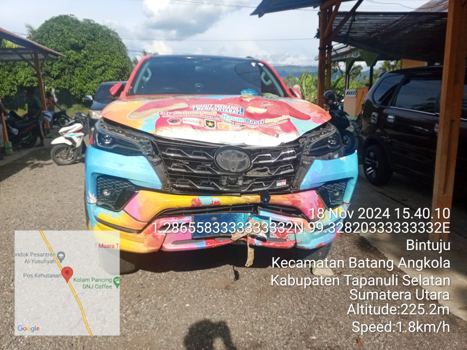 Mobil Ketua Tim Pemenangan Edy-Hasan Tabrak Pengendara Hingga Tewas di Tapsel