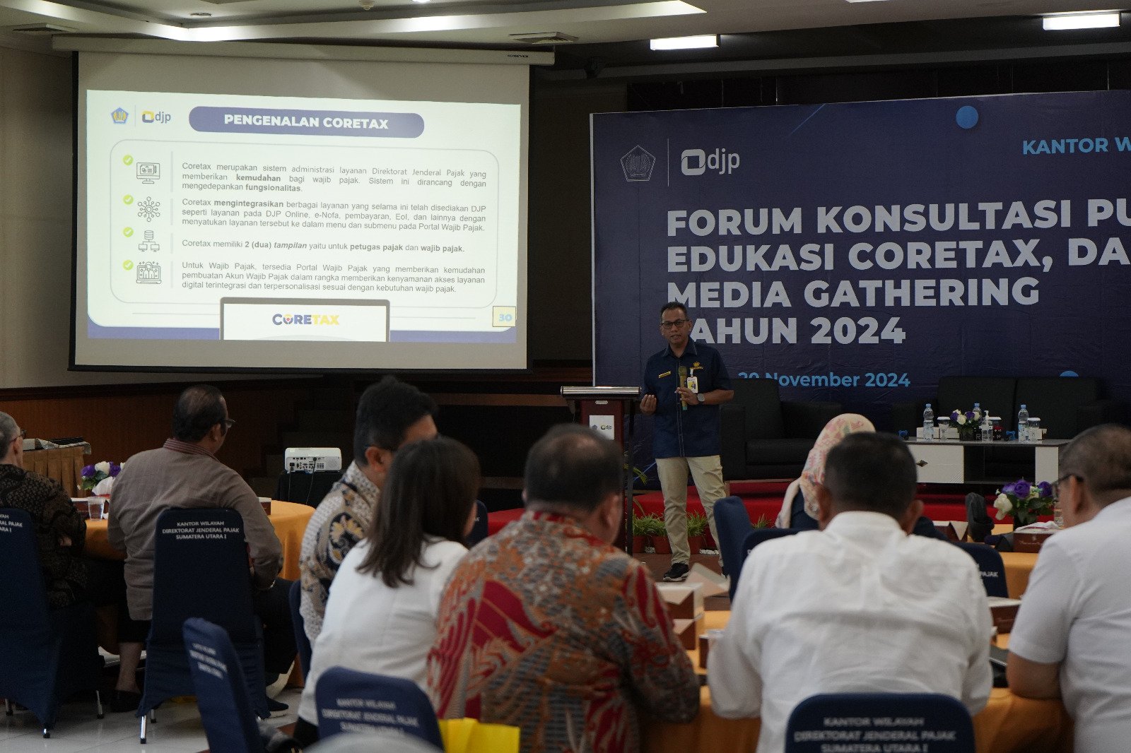 Sinergi dengan Masyarakat, DJP Sumut I Selenggarakan Forum Konsultasi Publik, Edukasi Coretax, dan Media Gathering