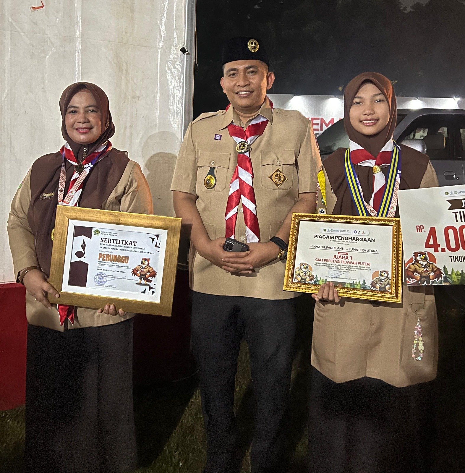 Kontingen Pramuka Madrasah Sumut Raih Dua Medali Ajang KPMN 2024