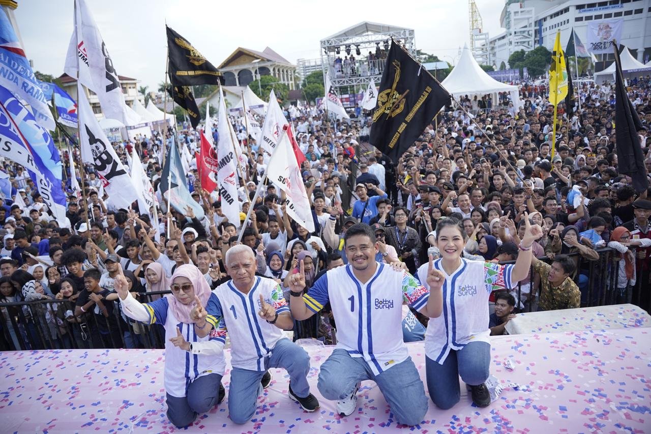 Kampanye Akbar Bobby – Surya, Riang Gembira dan Gelorakan Semangat Bersama Membangun Sumut ke Depan