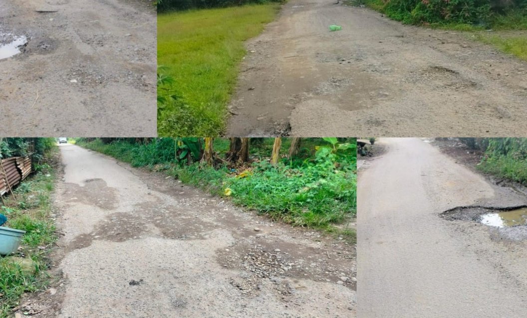 Warga Desa Sinembah Keluhkan Jalan Rusak