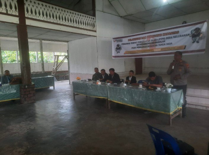 Polres Samosir Tetap Hadiri Pelantikan dan Pembekalan Pengawas TPS Pilkada