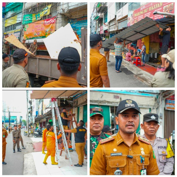 Menyalahi Aturan, Sejumlah Ruko Tempat Usaha di Kecamatan Medan Petisah Ditertibkan