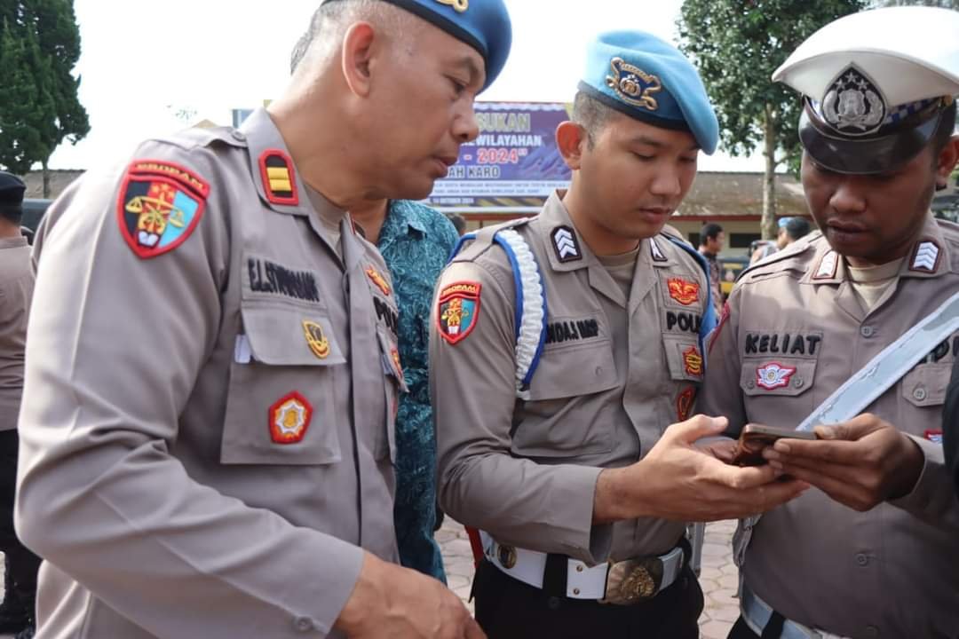 Polres Karo Razia Ponsel Personel, Pastikan Tak Terlibat Judi Online