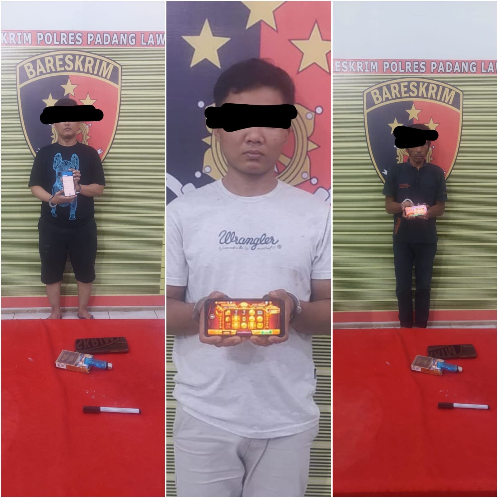 Polisi Tangkap Tiga Pemain Judi Online di Mananti Sosa Jae