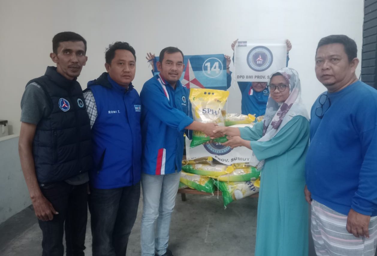 DPD BMI Demokrat Sumut Serahkan Bantuan Kepada Anggota dan Masyarakat