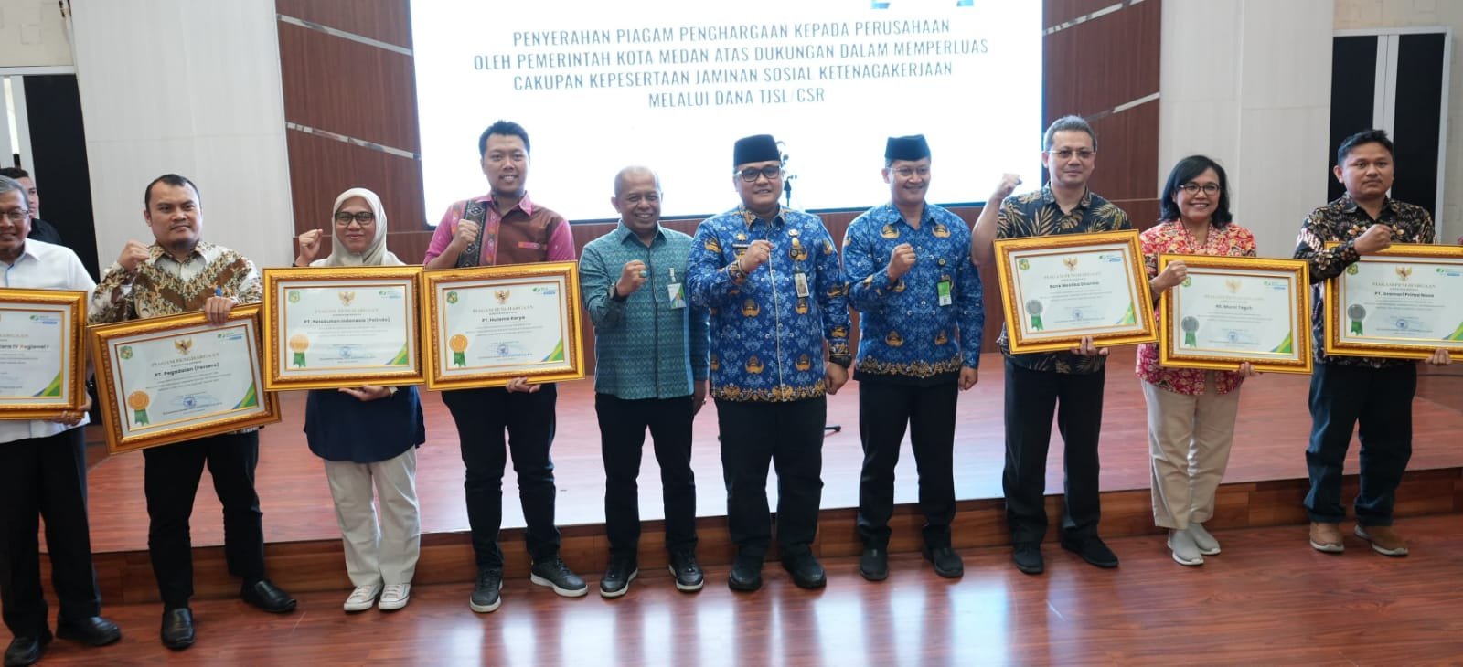 Pemko Medan Beri Penghargaan Kepada Perusahaan yang Dukung Perluasan Cakupan Kepesertaan Jaminan Sosial Ketenagakerjaan
