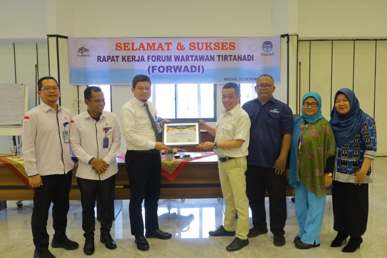 Ewin Putra Buka Raker Forwadi Siap Berkolaborasi dengan Wartawan Menjadikan Perumda Tirtanadi Terbaik