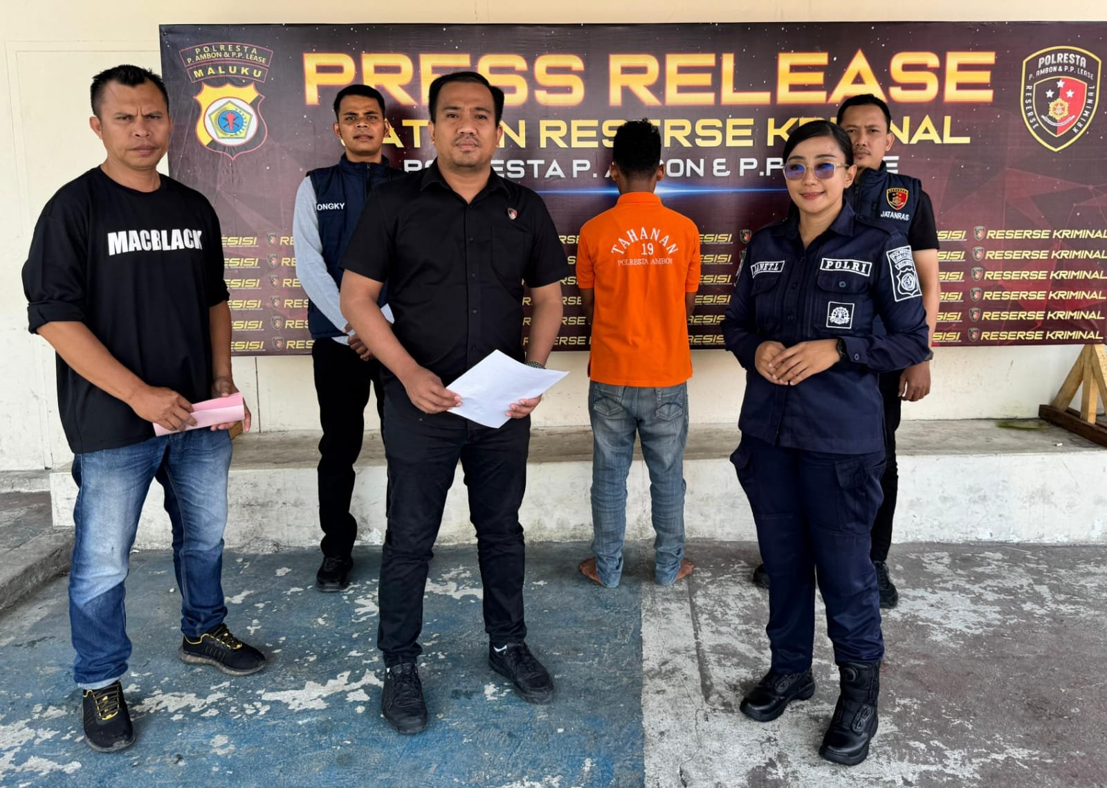 Polresta Ambon Amankan Pelaku Pembacokan