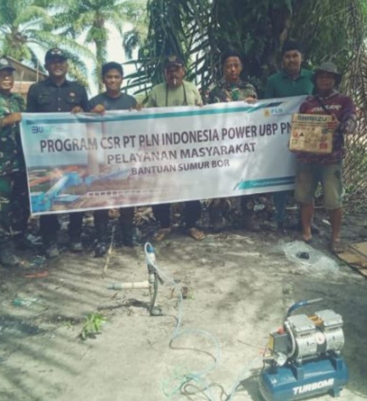 Krisis Air bersih, PLN Indonesia Power UBP Pangkalan Susu Berikan Bantuan Sumur Air Bersih