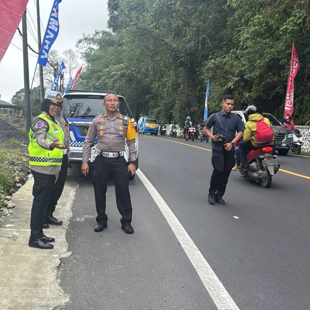 Dirlantas Polda Sumut Lakukan Pengecekan Arus Wisata di Kabupaten Karo