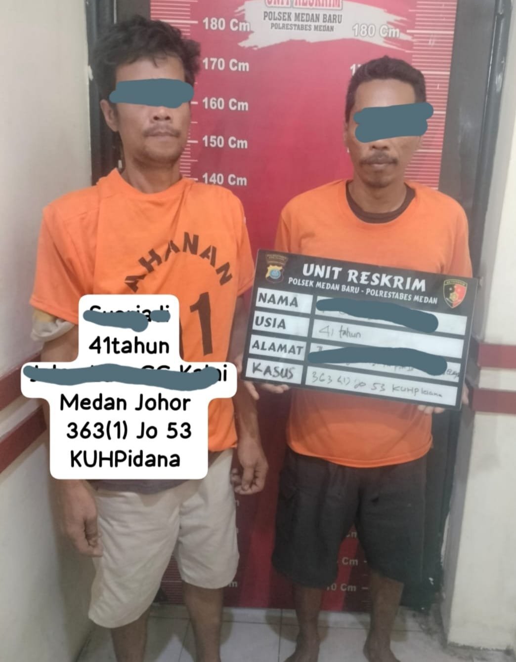 Polsek Medan Baru Pergoki 2 Maling Kabel