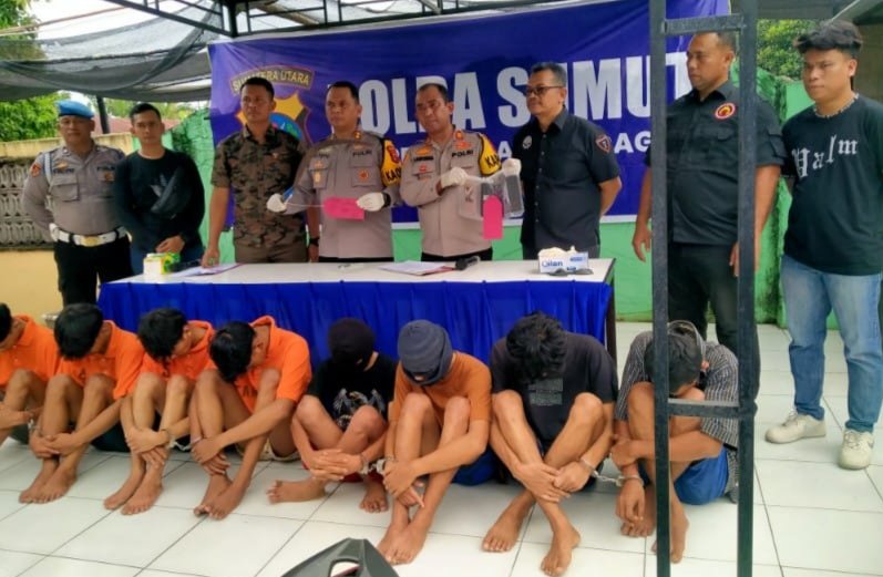 Polsek Perbaungan Bekuk 8 Komplotan Begal dari Berbagai Wilayah