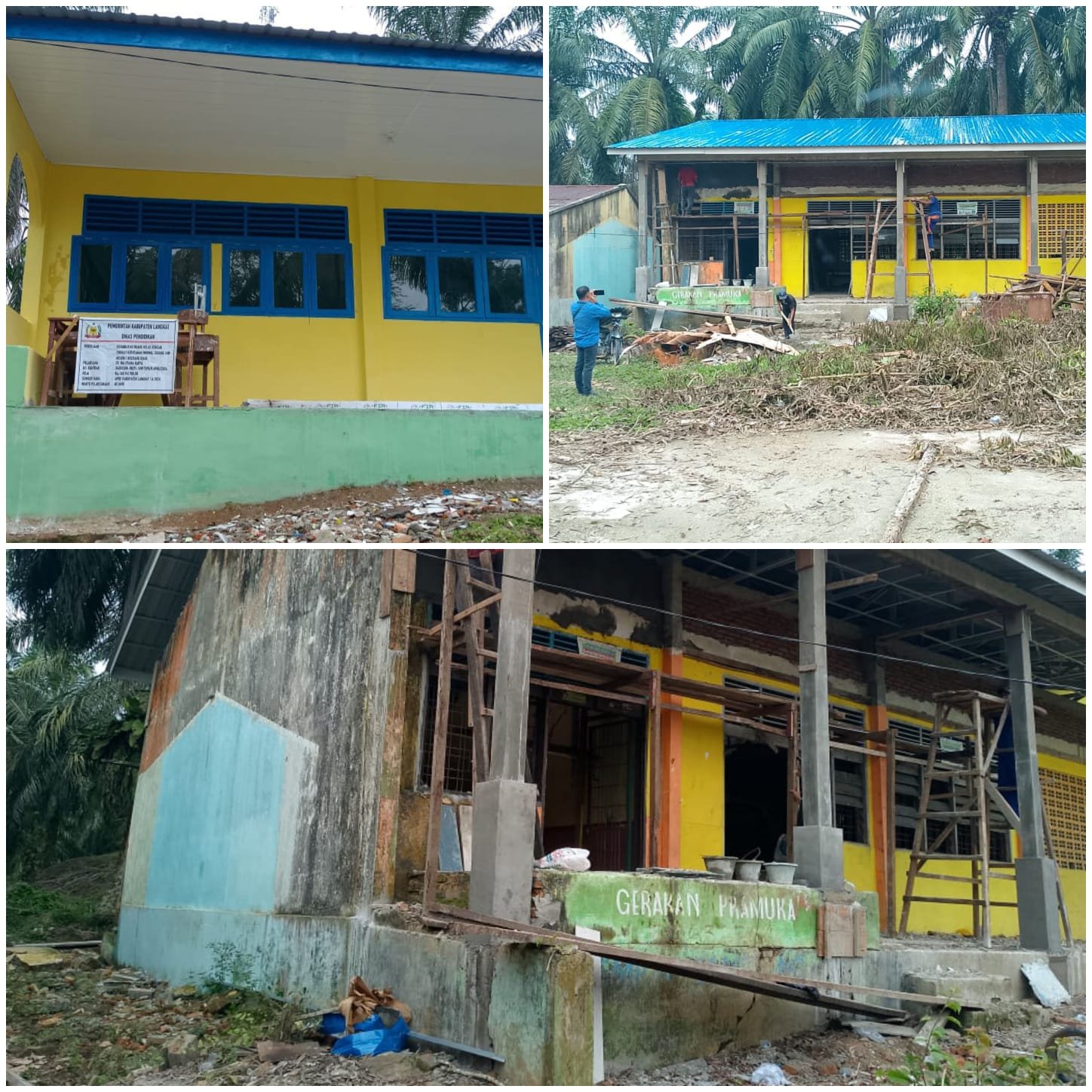 Ratusan Juta DAU Pendidikan Langkat, Bangunan di SMPN 1 Besitang Belum Juga Rampung