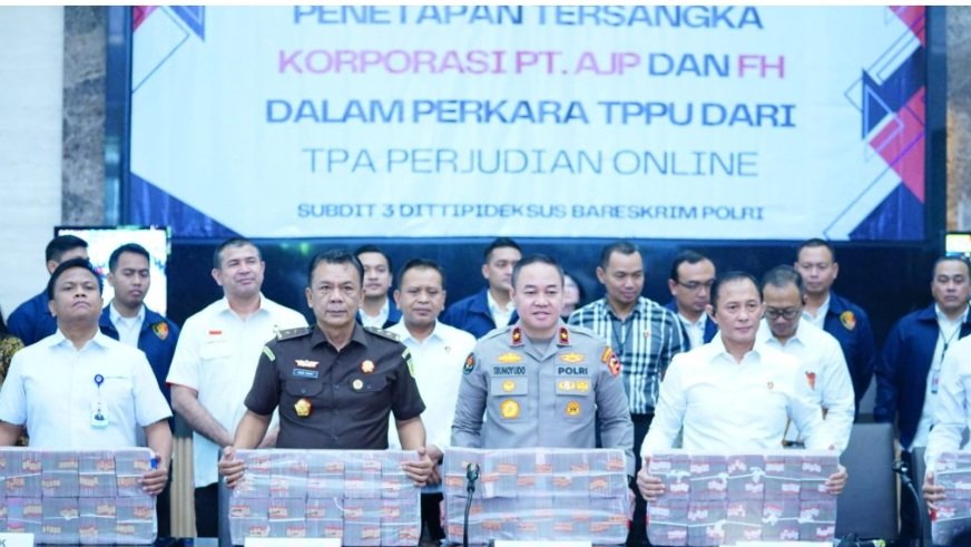 Polri Tetapkan PT AJP dan FH Sebagai Tersangka TPPU Judi Online, Sita Uang Rp103,27 Miliar