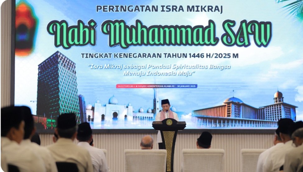Isra Mikraj Tingkat Kenegaraan 2025, Menag Tekankan Keseimbangan Sabar dan Syukur