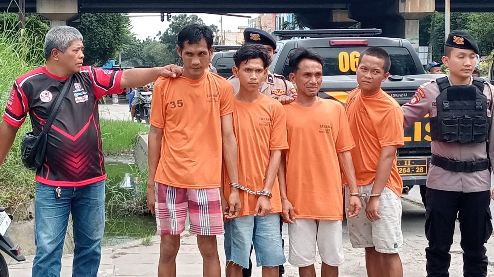 Empat Tersangka Curas Gerbang Tol Bandar Selamat Terancam 7 Tahun Penjara