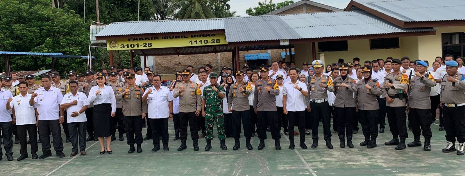 Kapolrestabes Medan Apel Bersama Forkopincam Kutalimbaru
