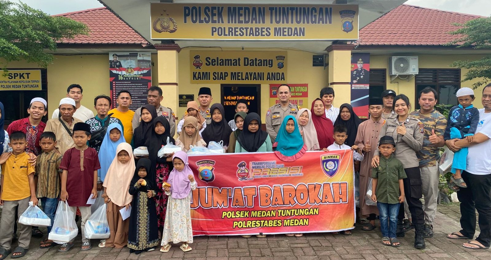 Polsek Medan Tuntungan Adakan Doa Bersama Anak Yatim Piatu