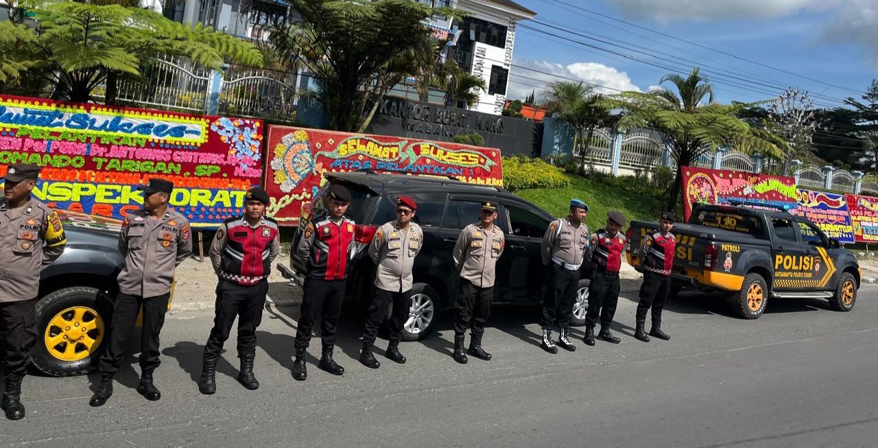 Polres Tanah Karo Gelar Pengamanan dan Patroli Pasca Pelantikan Bupati dan Wakil Bupati Karo