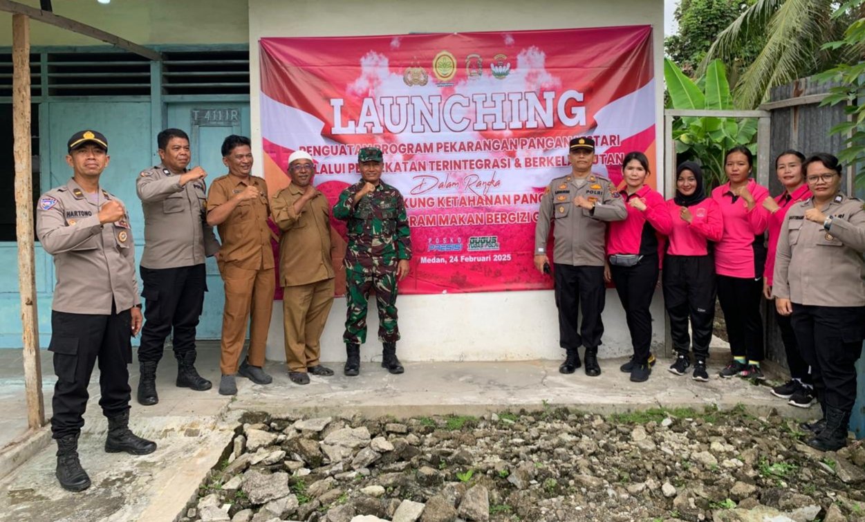 Dukung Program Makan Bergizi Gratis, Polsek Kutalimbaru Launching P2L