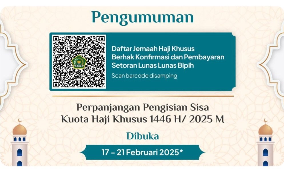 Pelunasan Biaya Haji Khusus Diperpanjang Hingga 21 Februari 2025