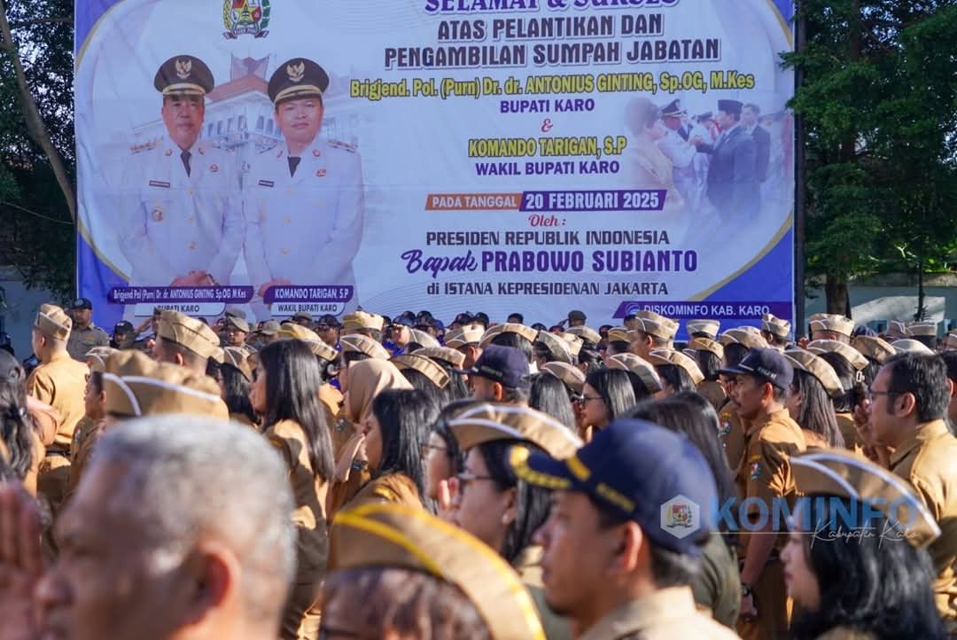 Bupati Karo Pimpin Apel Pagi Gabungan Perdana, Ini yang Disampikan