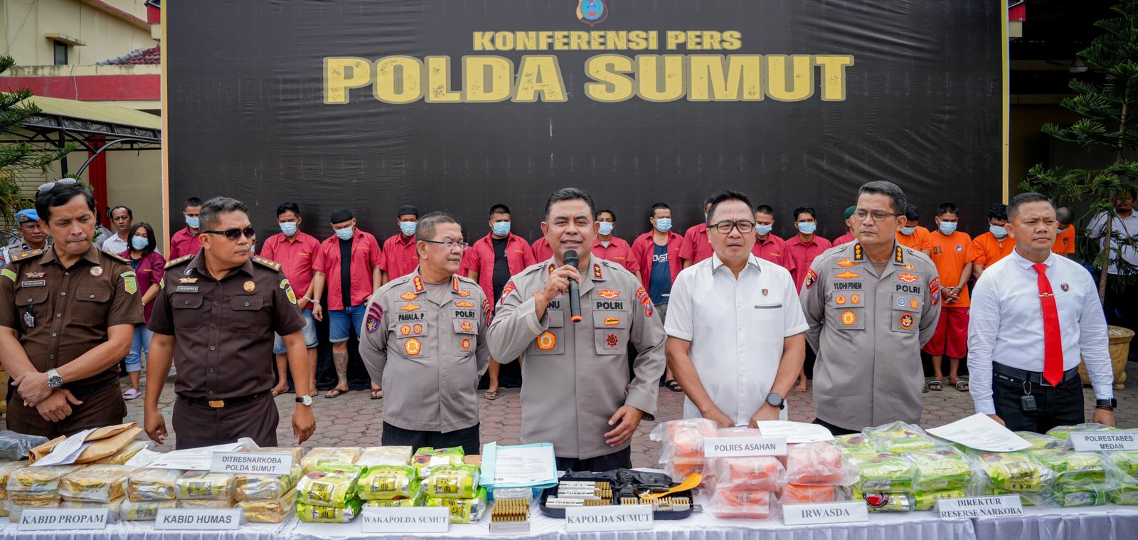 Perang Lawan Narkoba, Polda Sumut Bongkar Ratusan Kasus, Sita Ratusan Kg Narkoba 
