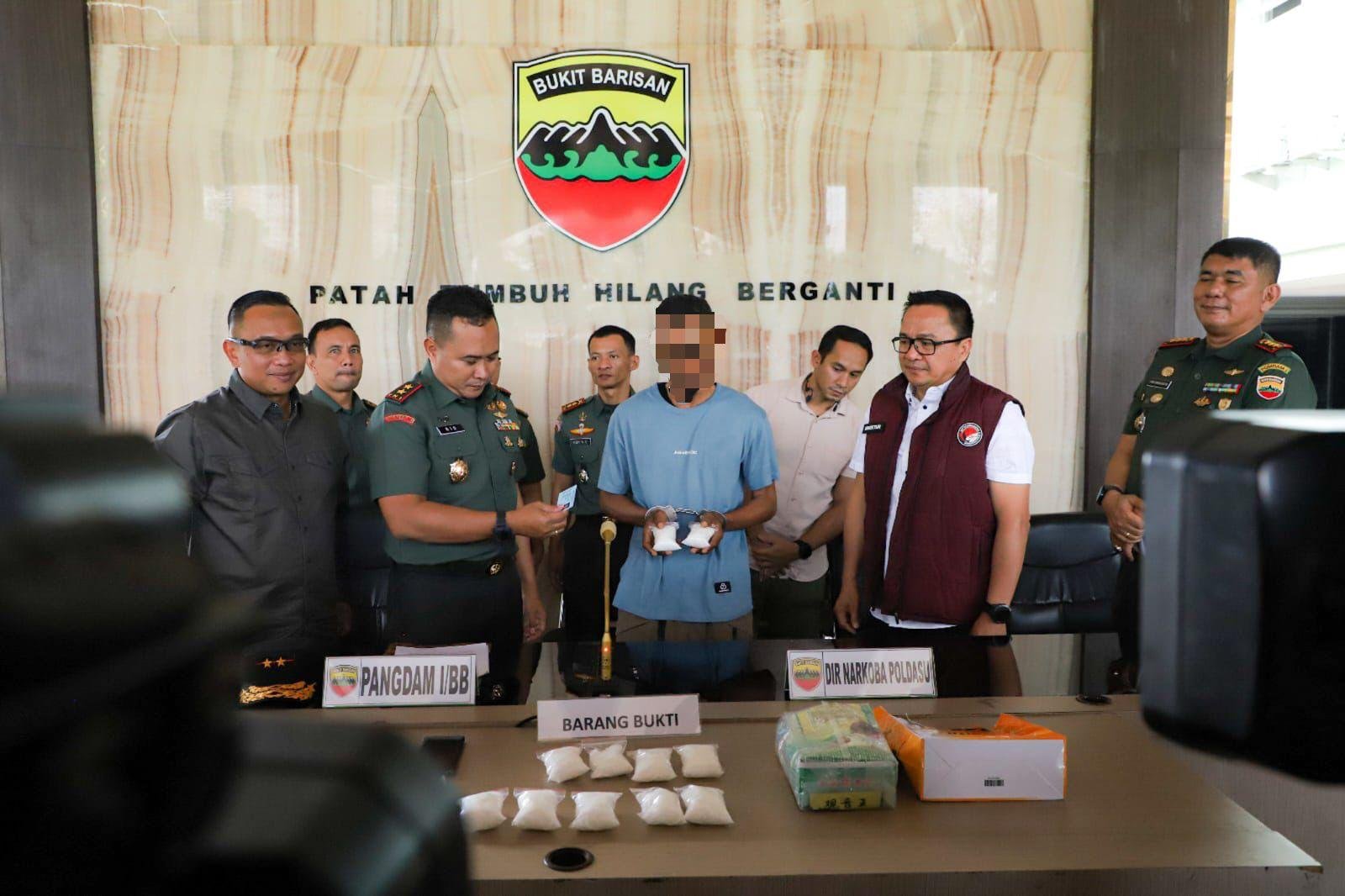 Kodam I/BB Amankan Narkoba Jenis Sabu Seberat 1 Kg