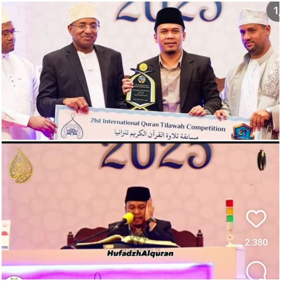 Ahmad Khairi Novandra Raih Juara Pertama Kompetisi Al-Qur’an Internasional di Tanzania