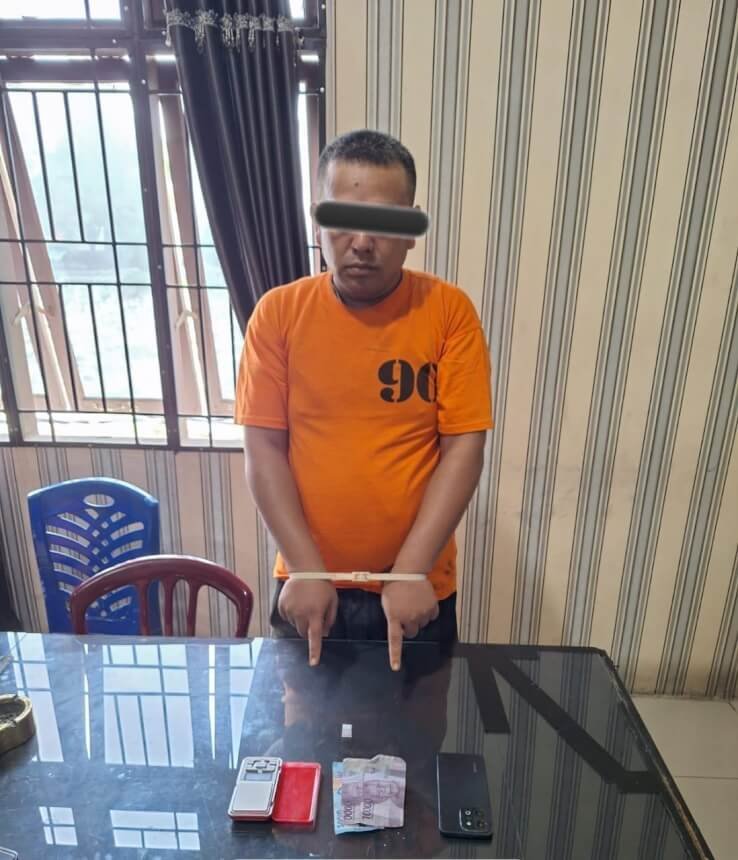 Polres Karo Tangkap Residivis Narkoba di Perladangan Kandibata