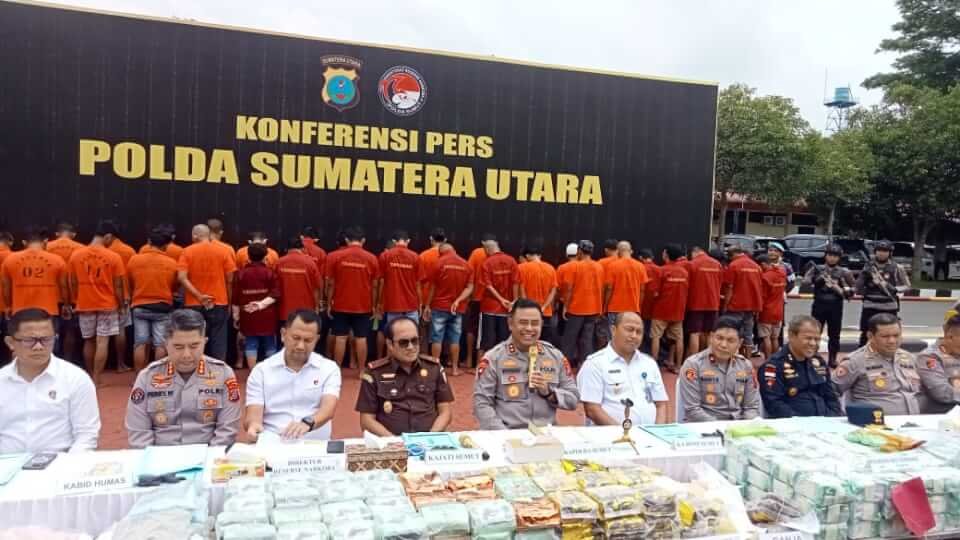 2 Bulan, Polda Sumut Berhasil Tangkap 634 Tersangka Narkoba 