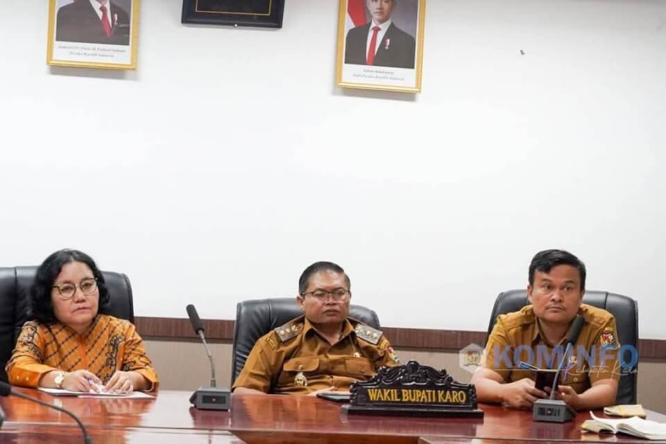 Wakil Bupati Karo Ikuti Zoom Entry Meeting Pemeriksaan Terinci atas LKPD Kabupaten/Kota se-Sumatra Utara