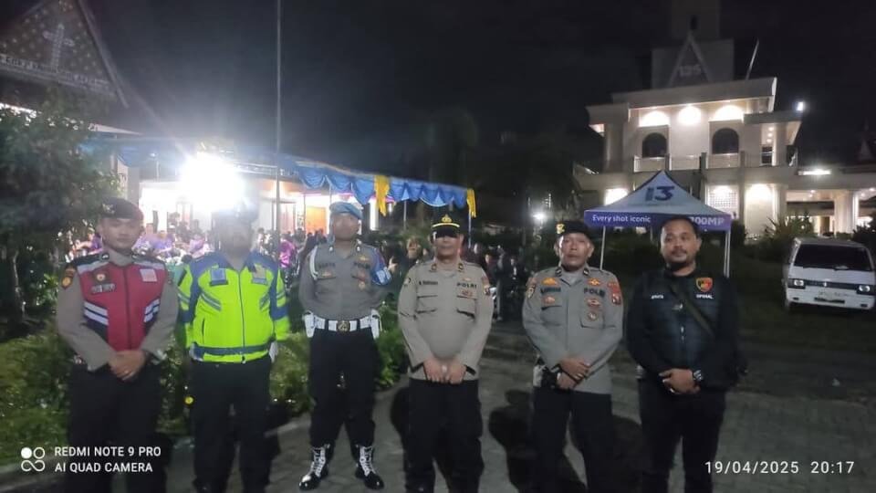 Polres Tanah Karo Amankan Ibadah Wafat Isa Almasih Dan Paskah 2025 di Sejumlah Gereja di Kabanjahe