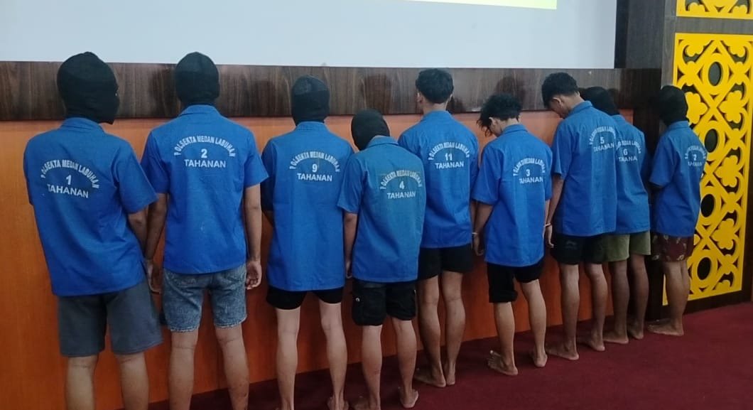 Polsek Medan Labuhan Tangkap 9 Pelaku Tawuran Berdarah, Keluarga Korban Minta Hukuman Berat