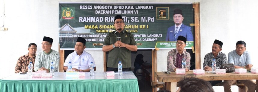 Anggota DPRD Langkat Rahmad Rinaldi Jemput Aspirasi Warga Kelurahan Pekan Gebang
