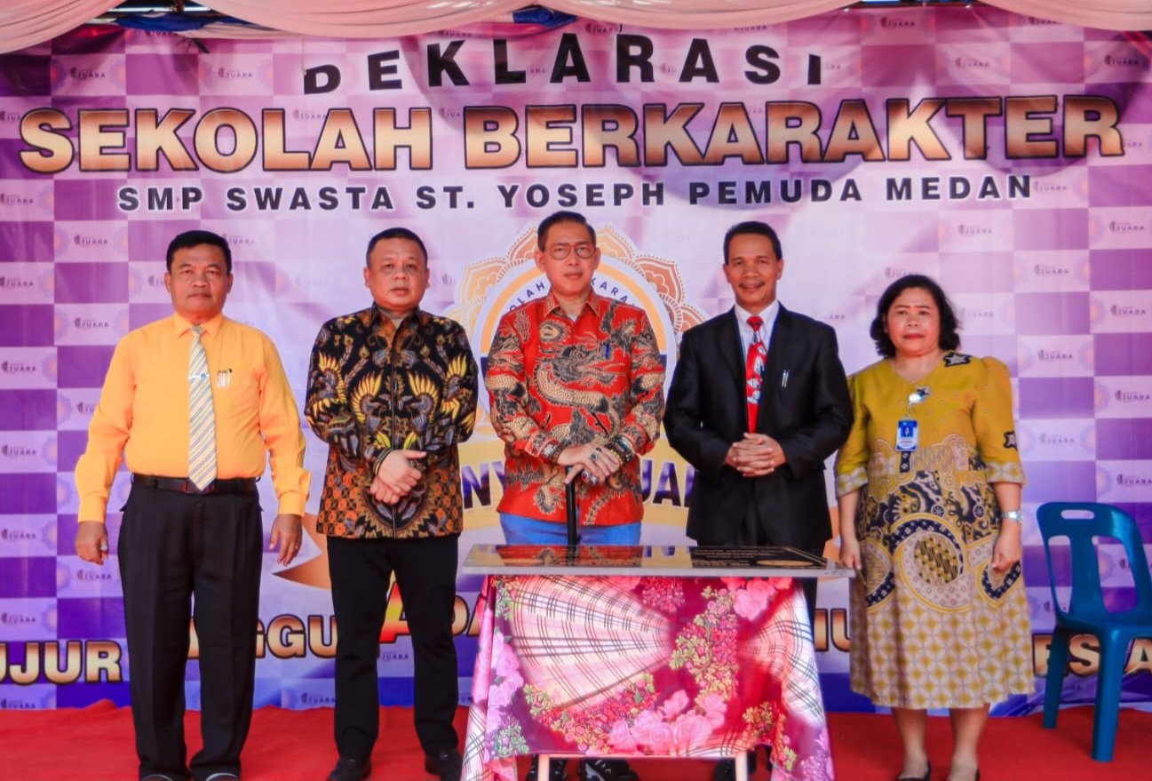 Pemko Medan Apresiasi Deklarasi Sekolah Berkarakter di SMP Swasta ST Yoseph Pemuda