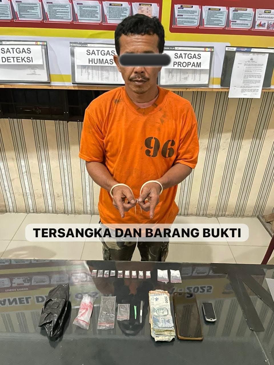 Polres Tanah Karo Ringkus Pengedar Sabu di Desa Pergendangen