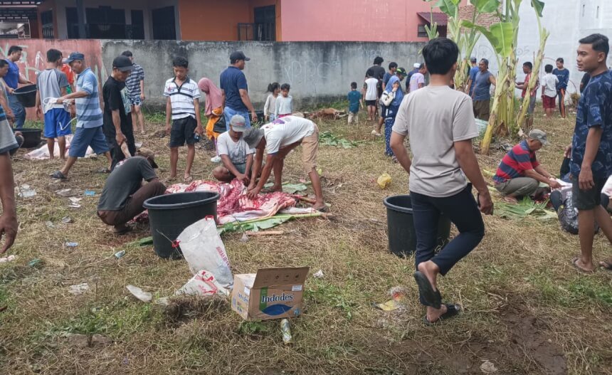 BKM Ath-Thayyibah Sembelih 8 Ekor Lembu dan 1 Ekor Kambing
