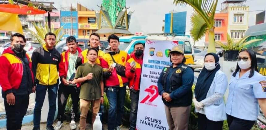 Polres Tanah Karo Gelar Pemeriksaan Kesehatan lKepada Pekerja Harian