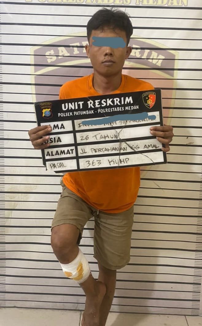 Polsek Patumbak Tembak Residivis Spesialis Curat
