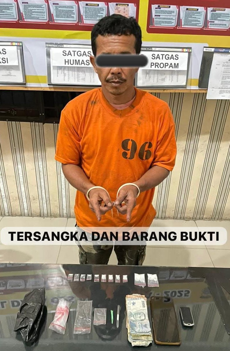 Polres Tanah Karo Ringkus Pengedar Sabu di Desa Pergendangen