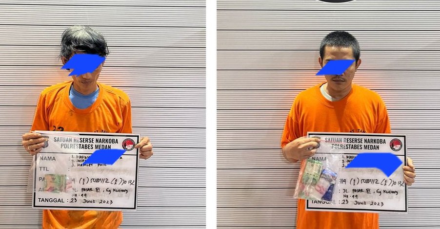 Polisi Amankan 2 Pengedar Sabu di Jalan Pasar III