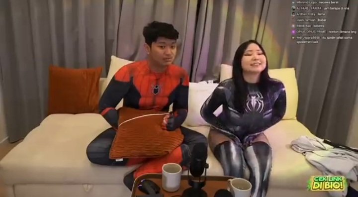 Sempat Viral Link Video 7 Menit, Msbreewc x Ello MG Beraksi Lagi: Kali Ini Pakai Kostum Spiderman