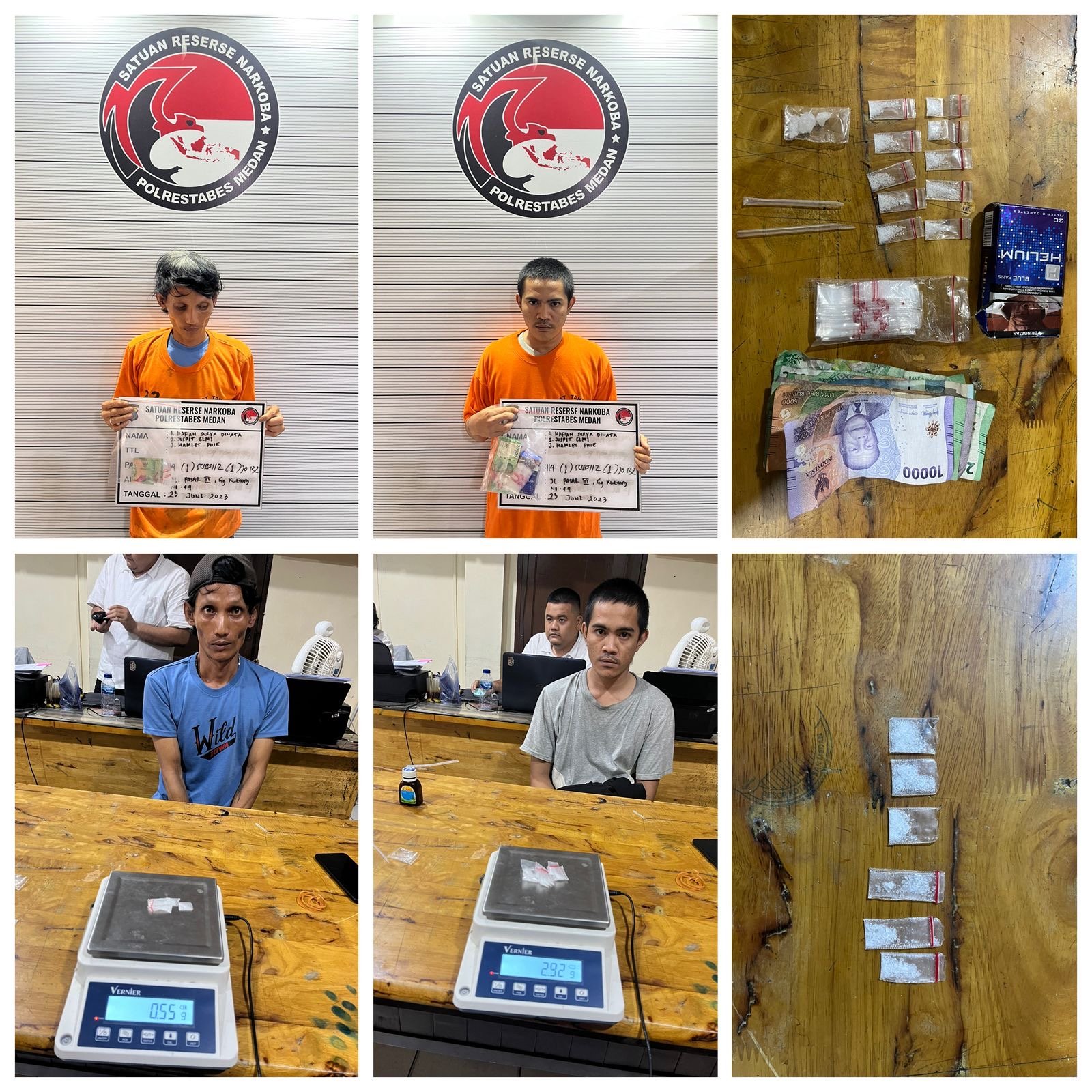 Polisi Sergap Dua Pengedar Sabu di Jalan Pasar III Medan